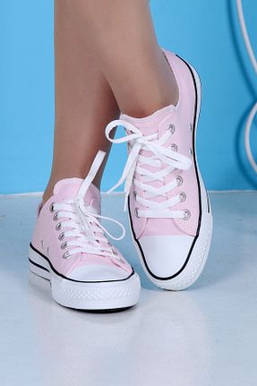 کفش اسنیکر صورتی زنانه بند دار Melen Shoes - کد 449018959