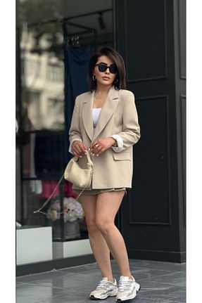 کت طوسی زنانه رگولار Oslove - کد 820631381