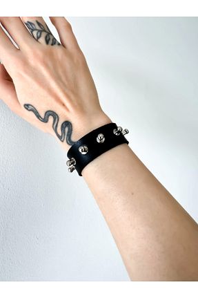 دستبند جواهر رنگی زنانه چرم DarkellaStore - کد 858341115