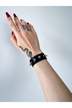 دستبند جواهر رنگی زنانه چرم DarkellaStore - کد 858341115