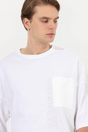 تیشرت سفید مردانه اورسایز U.S. Polo Assn. - کد 846712484