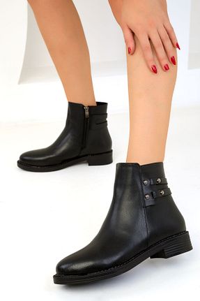 بوت / نیم بوت مشکی زنانه چرم مصنوعی SOHO - کد 855958697