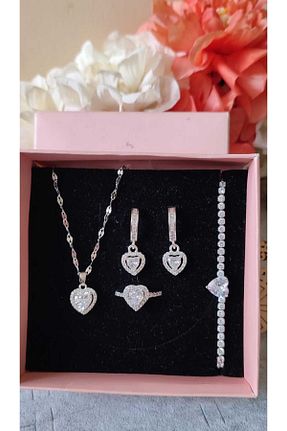 ست استیل سفید زنانه استیل (فولاد) HKN AVM ACCESSORİES - کد 803543477