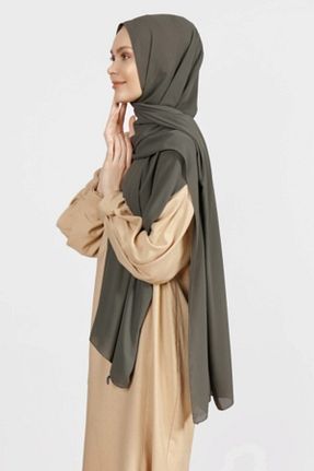 شال خاکی زنانه کرپ Differenza - کد 73335350