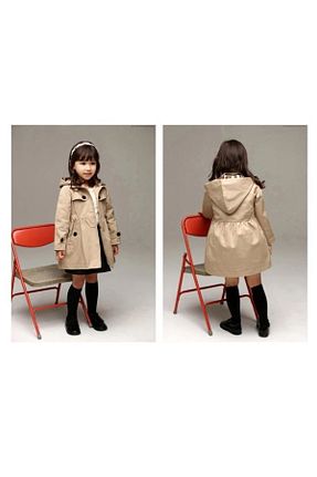ترنچکت قهوه ای بچه گانه آستر دار Eybabykids - کد 771465435
