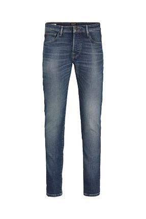 شلوار جین سرمه ای مردانه پاچه تنگ Jack & Jones - کد 858156576