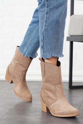 بوت / نیم بوت قهوه ای زنانه جیر Moda Pie - کد 858255879