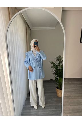 کت حجاب آبی زنانه اورسایز HENZA - کد 841351726