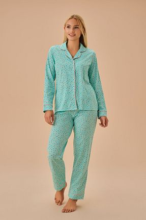 ست لباس راحتی سبز زنانه طرح دار Suwen - کد 858282732