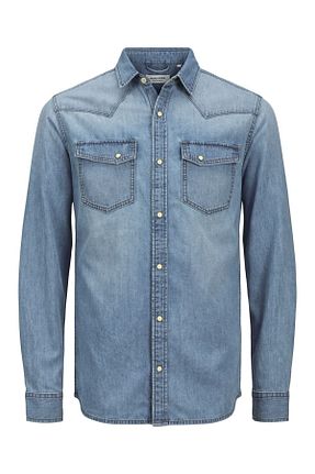 پیراهن سرمه ای مردانه اسلیم فیت Jack & Jones - کد 858298544