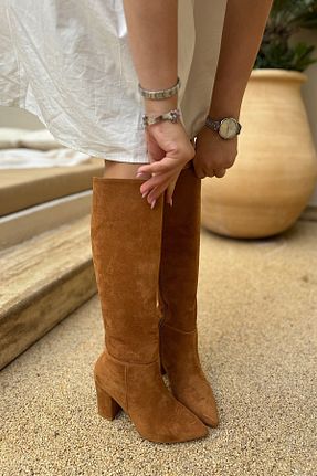 چکمه قهوه ای زنانه جیر SHOEBELLAS - کد 858319358