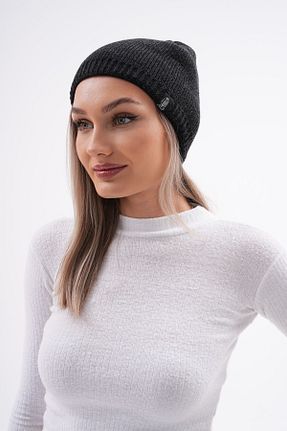 کلاه پشمی طوسی زنانه اکریلیک Ritagarcia - کد 858321098