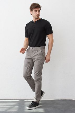 شلوار خاکی مردانه پنبه - پلی استر - الاستین RAVANELLI - کد 818705189