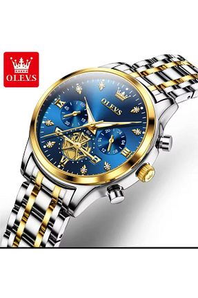ساعت مچی طلائی مردانه 42 میلی متر OLEVS - کد 858332407