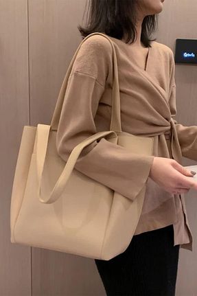 کیف دوشی بژ زنانه چرم مصنوعی BAHELS - کد 858331185
