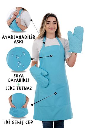 دستکش و پیشبندآشپزخانه متالیک sevilya - کد 838139747