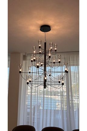 لوستر مشکی فلزی VİSENTE HOME - کد 377791729