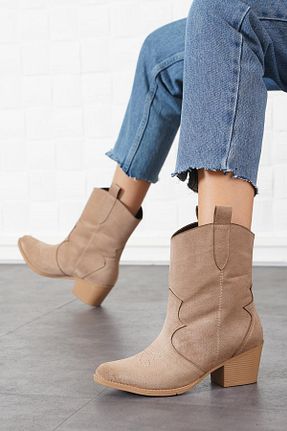 بوت / نیم بوت قهوه ای زنانه جیر Moda Pie - کد 858255879