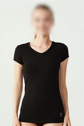 تیشرت مشکی زنانه یقه گرد U.S. Polo Assn. - کد 837483575