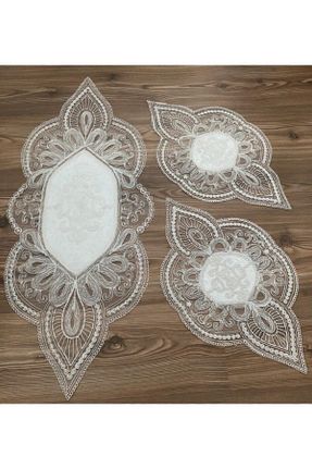 رومیزی بژ مخمل WENESSİ - کد 149132513