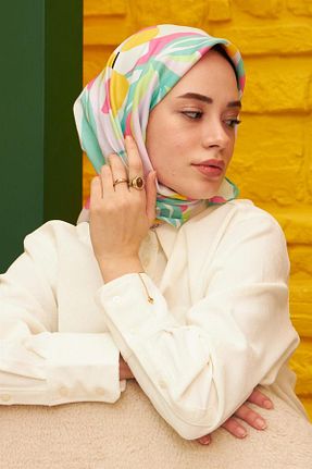 روسری رنگی پنبه پلی استر Sultan Eşarp - کد 772265936