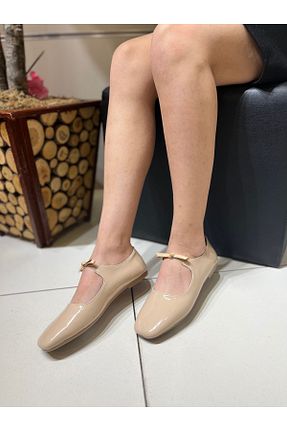 بابت بژ زنانه چرم لاکی İST FİDAN KUNDURA - کد 858335933