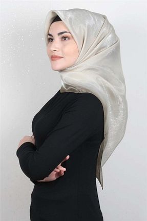 روسری سفید 100 x 100 PİRAMİT - کد 95997436