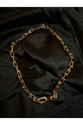 گردنبند استیل ( فولاد ) طلائی زنانه استیل (فولاد) GKBUTİK - کد 852995871
