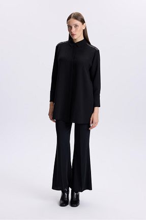 تونیک حجاب مشکی زنانه بافتنی Zühre - کد 858212577