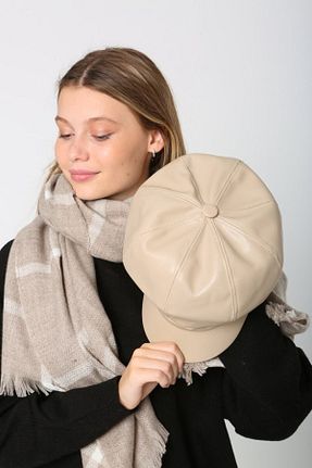 کلاه بژ زنانه پلی استر Luminos Butik - کد 346003753