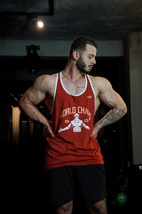 رکابی اسپرت نارنجی مردانه پنبه StayFit Wears - کد 854676309