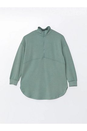 سوئیشرت سبز زنانه ساده LC Waikiki - کد 858268481