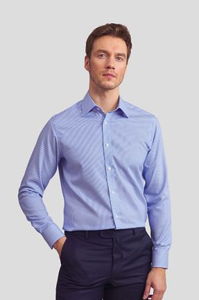 پیراهن آبی مردانه یقه کلاسیک Paşahan - کد 807423043
