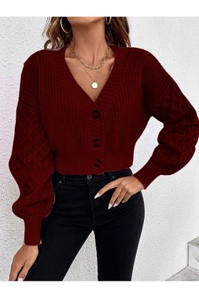 رویه زرشکی زنانه اکریلیک AQE FASHION - کد 853894224