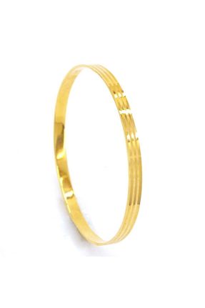 دستبند استیل (فولاد) طلائی زنانه روکش طلا FerizZ - کد 252951797
