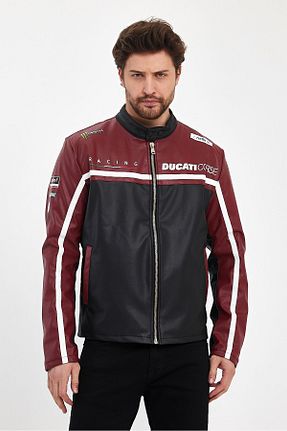 کاپشن قرمز مردانه Bomber Black Level - کد 817397191