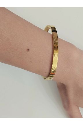 دستبند استیل (فولاد) طلائی زنانه استیل (فولاد) Vanessa Jewelry - کد 847847971