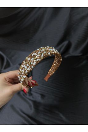 تاج نارنجی زنانه سنگ کریستال MegssStore - کد 824726880