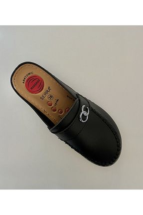 دمپائی مشکی زنانه چرم مصنوعی Serra - کد 800145956