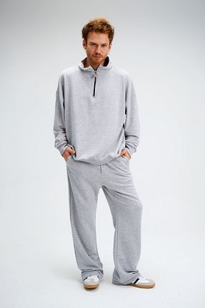 شلوار کرمگن طوسی مردانه Relaxed gothamvibes - کد 858360026