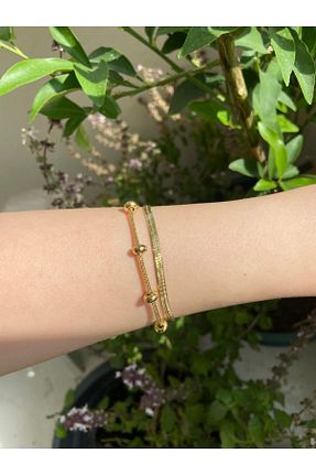 دستبند استیل (فولاد) طلائی زنانه استیل (فولاد) Anetta Jewelry - کد 858380226