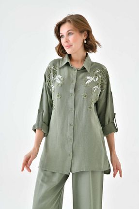ست بالاتنه و پائین تنه خاکی زنانه بافتنی MVStore - کد 829022801