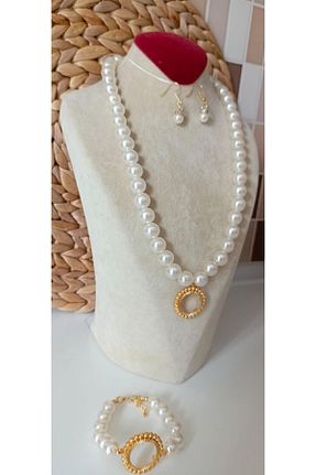 گردنبند مروارید بژ مروارید فرهنگی kayalaraksesuar - کد 846840459