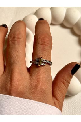 انگشتر استیل (فولاد) طلائی زنانه استیل ضد زنگ Rossetto Atelier - کد 803185708