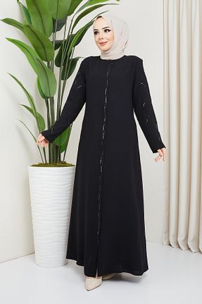 مانتو بلند حجاب مشکی زنانه hafsamina - کد 655236096