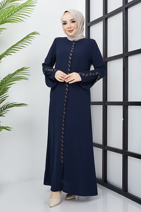 مانتو بلند حجاب سرمه ای زنانه hafsamina - کد 645681480