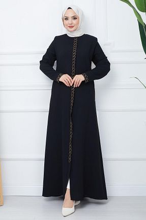 مانتو بلند حجاب مشکی زنانه hafsamina - کد 806346134