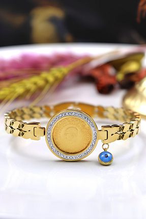دستبند طلا طلائی زنانه 22 عیار Yıldız Kuyumculuk - کد 748890410