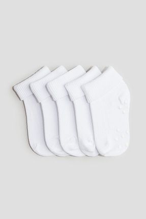 جوراب سفید بچه گانه پنبه ای H&M - کد 858284714