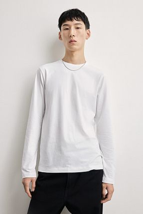 سوئیشرت سفید مردانه ساده H&M - کد 858374899